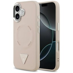 Husa Husa pentru iPhone 17 - Guess Hardcase Triangle Logo MagSafe (GUHMP17SPSDTSCMP) - Pink