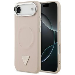 Husa Husa pentru iPhone 17 Air - Guess Hardcase Triangle Logo MagSafe (GUHMP17MPSDTSCMP) - Pink