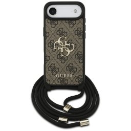 Husa Husa pentru iPhone 17 Air - Guess Crossbody Cord 4G Big Logo (GUHCP17MP4GMGCRW) - Brown