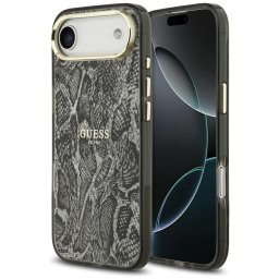 Husa Husa pentru iPhone 17 Air - Guess Python Pattern MagSafe (GUHMP17MHIMPYGK) - Black