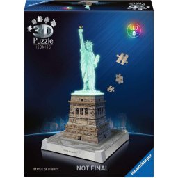 Ravensburger 3D Puzzle Iconics: Statue of Liberty - with light 108 pieces
