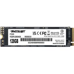 SSD P320P128GM28, 128 Gb, PCIe 3.0 x4, NVMe 1.3, M.2 2280