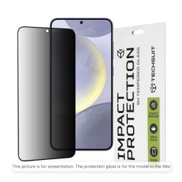 Techsuit 111D Privacy Full Glue - Folie protecție ecran din Sticlă securizată - compatibil cu Oppo Reno14 F / Reno14 FS 5G - Privacy - culoare Negru