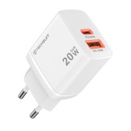 Incarcator de retea Duonix20W USB-A + USB-C Dual Travel Charger 20W Alb