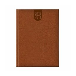 Agenda datata saptamanal A4 Dakota, hartie ivory, coperta maro