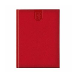 Agenda datata saptamanal A4 Dakota, hartie ivory, coperta rosie