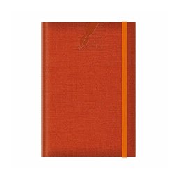 Agenda nedatata A5 Colere, elastic, hartie alba, coperta orange