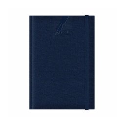 Agenda nedatata A5 Colere, elastic, hartie alba, coperta albastru inchis