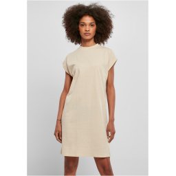 Women's Turtle Extended Shoulder dress beige