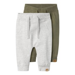 NAME IT Pantaloni 'NBNTakki' gri amestecat / oliv