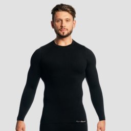 GymBeam Tricou cu mânecă lungă Fuse Black S