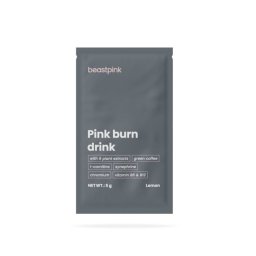 GymBeam Mostră Pink Burn Drink 5 g lămâie