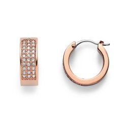 Fossil Cercei strălucitori din oțel placat cu aur Pavé JOF00169791
