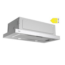 Hota Hota, 59,5 cm, 289 m³/h, 2 Trepte, Filtru Aluminiu, Iluminare LED, 65 dB, Inox, Touch Control