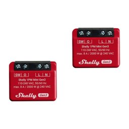 Releu inteligent Set of 2 Shelly 1PM Mini Gen3 Controllers