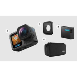 Bundle Camera de actiune H13B Ultra Wide EditionBaterie Enduro, adeziv curbat, lentila wide
