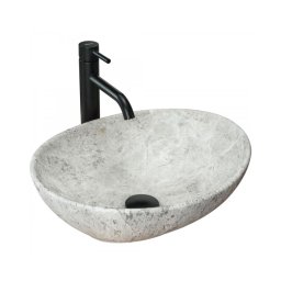 REA-U0165 - Lavoar pentru blat SOFIA 34,5x41 cm ceramică/piatră deschisă
