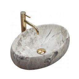 REA-U1020 - Lavoar pentru blat LINDA 34 x 48,5 cm, ceramică/imitație de piatră