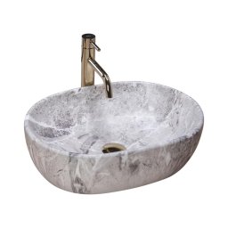 REA-U9888 - Lavoar pentru blat LARA, 35 x 48,5 cm, ceramică/imitație de piatră