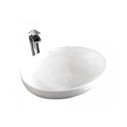 REA-U8198 - Lavoar CAROLA SLIM 39 x 51,5 cm pentru blat, ceramică, alb lucios