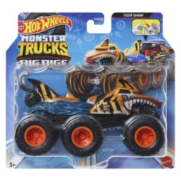 HOT WHEELS MONSTER TRUCK BIG RIGS MASINUTA METALICA CU 6 ROTI TIGER SHARK SCARA 1:64 SuperHeroes ToysZone