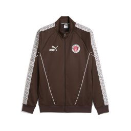 PUMA Geacă sport 'FC St. Pauli King Anthem' ciocolatiu / roșu / alb