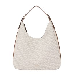 MICHAEL Michael Kors Geantă de umăr ecru / maro caramel / gri