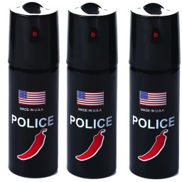 Set 3 x Spray POLICE paralizant de buzunar cu Chilli