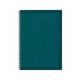 Agenda nedatata B5 Tucson, spira ascunsa, hartie offset alb, coperta verde petrol