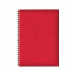 Agenda nedatata B5 Tucson, spira ascunsa, hartie offset alb, coperta rosie