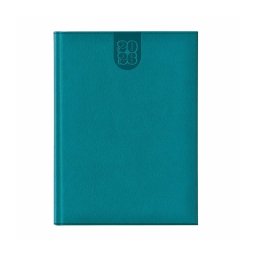 Agenda datata saptamanal A4 Dakota, hartie ivory, coperta turcoaz