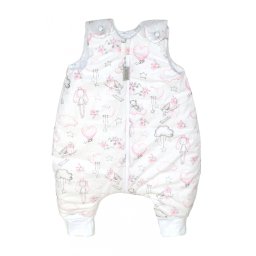 Sac de dormit cu picioare, bumbac 2.5 Tog, Dolly Doll Roz, S, 6-24 luni