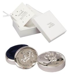 Twinkle Twinkle - Set cutiute argintate pentru prima suvita si primul dintisor