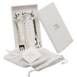 Set cadou 3 tacamuri argintate pentru bebelusi Twinkle Twinkle