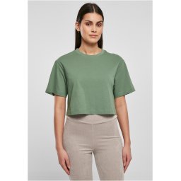 Women's short oversized sage t-shirt