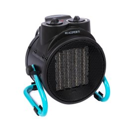 Aeroterma electrica ceramica, 20/1000/2000W, PTC Negru/Albastru 2000W