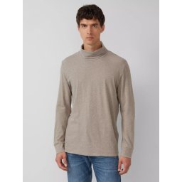 s.Oliver Bluza barbati, cu guler si croiala Regular Fit, Bej (SELECTATI MARIMEA: 3XL)