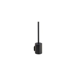 Perie pentru WC, inox/negru, 8 x 35,5 cm