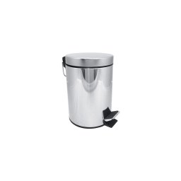 Coș pentru gunoi din inox, 17x25,5 cm, argintiu
