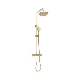 REA-P2323 - Set de duș PAROT cu baterie termostatică, finisaj auriu periat
