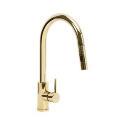 REA-B0669 - Baterie pentru chiuvetă FRESH cu duș extractibil, 39,5 cm, aurie