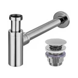 REA-A5693 - Sifon pentru lavoar cu ventil CLICK-CLACK, crom lucios