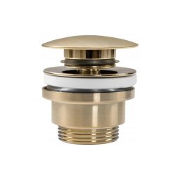REA-A8585 - Ventil de scurgere CLICK-CLACK pentru lavoar, Ø 6,4 cm, auriu periat