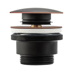 REA-A5218 - Ventil CLICK-CLACK pentru chiuvetă, Ø 6,4 cm, negru