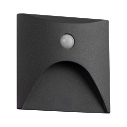 Kanlux 39131 - Aplica LED pentru trepte EXIN cu senzor, 2,5W/230V, 3000K, IP65, antracit, pătrată