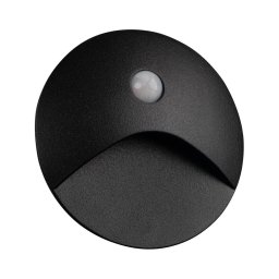 Kanlux 39136 - Lampă LED pentru trepte EXIN, cu senzor, 2,5W/230V, 4000K, IP65, neagră, rotundă