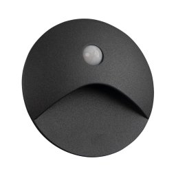 Kanlux 39137 - Lumină LED pentru trepte EXIN cu senzor, 2,5W/230V, 4000K, IP65, antracit, rotundă