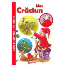 Carte de activitati cu 48 stickere: Mos Craciun