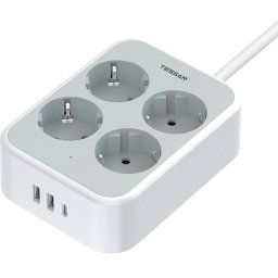 prelungitor tessan ts-ps01de, 4 prize, 2 x usb-a, 1x usb-c, incarcare rapida 25w