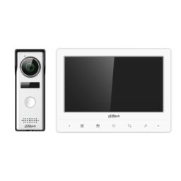 Kit videointerfon ecran 7, tactil alb camera 1.3MP Dahua KTA02